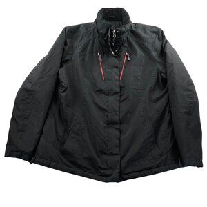 ZeroXposur Women's Windbreaker Jacket Size XL Black Winter Full Zip Black Outdoo